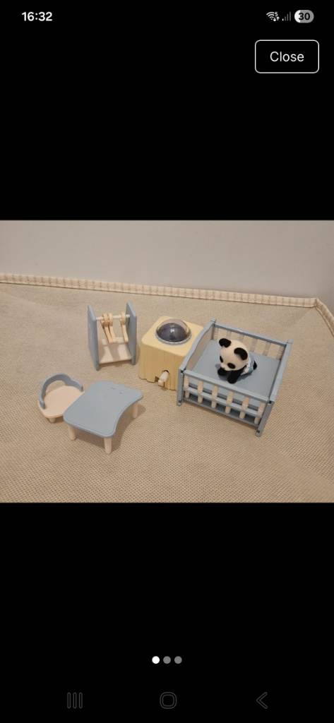 Sylvanian families night light nursery set with panda