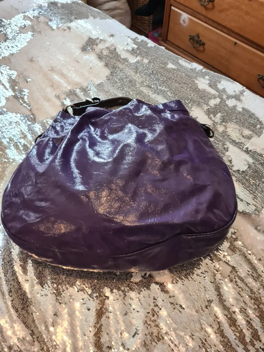 mulberry purple patent leather mitzy Hobo Bag