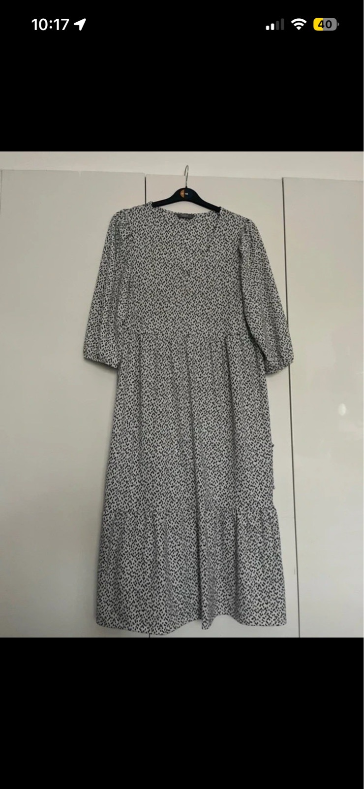 Polka dot long dress size 16
