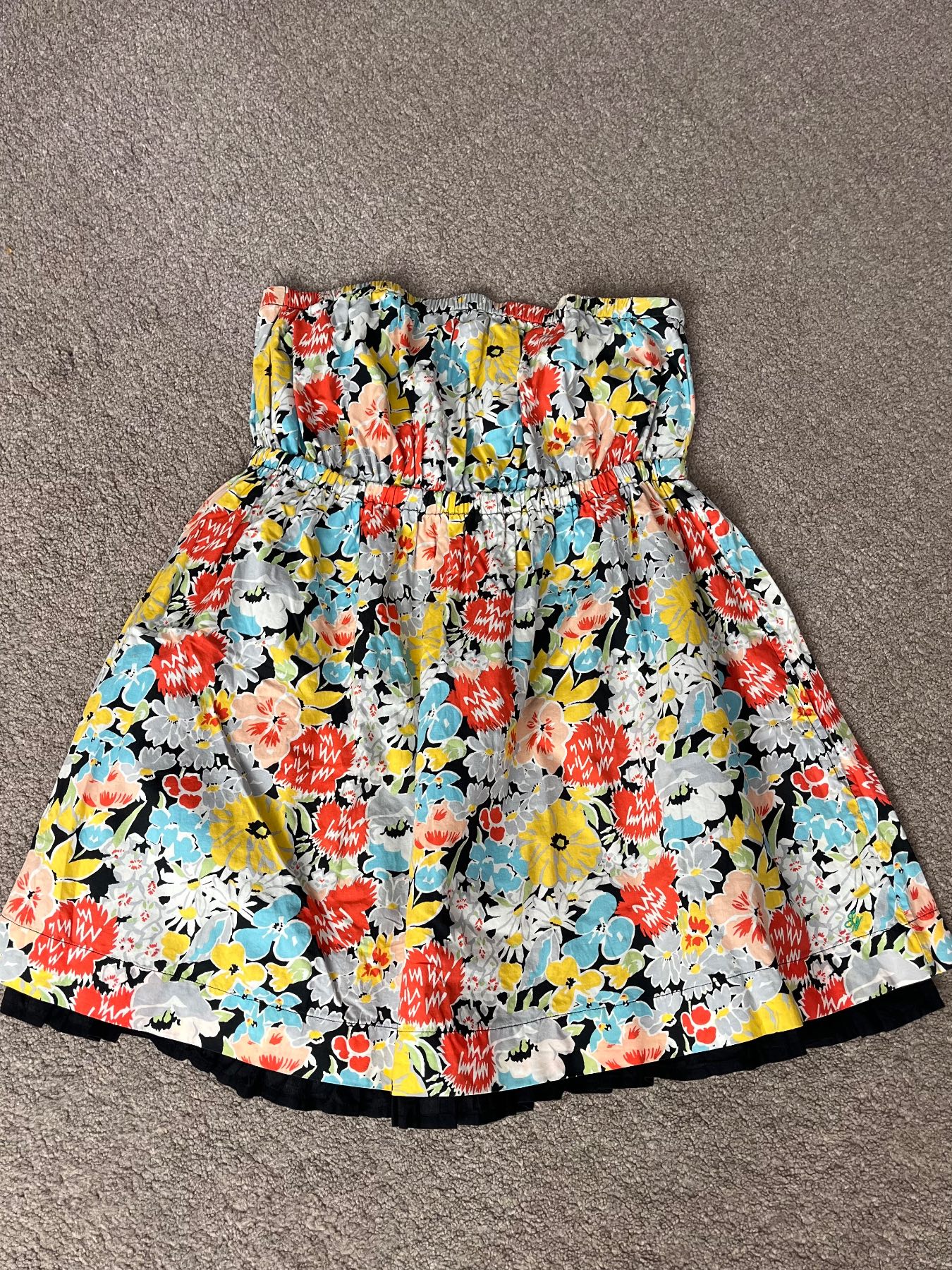 Jack Wills Size 10 strapless summer fit & flare dress