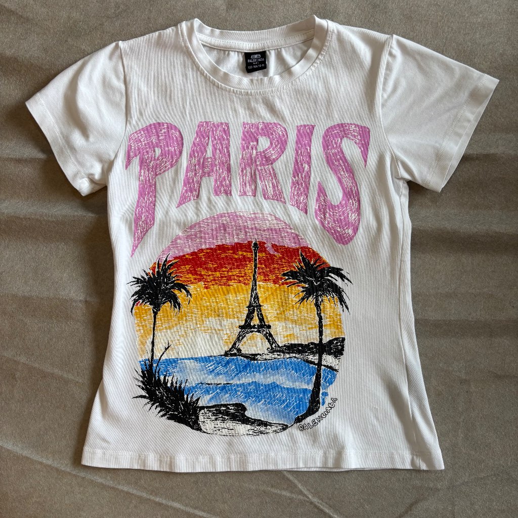 Balenciaga Paris Graphic T‑Shirt | Kids Age 10‑11 / 140‑146cm | White