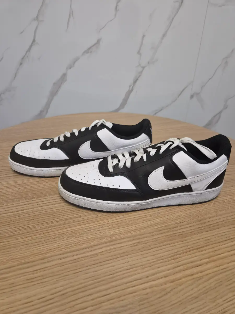 Nike Court Vision Low Black White Panda Trainers Sneakers UK Size 11 Mens