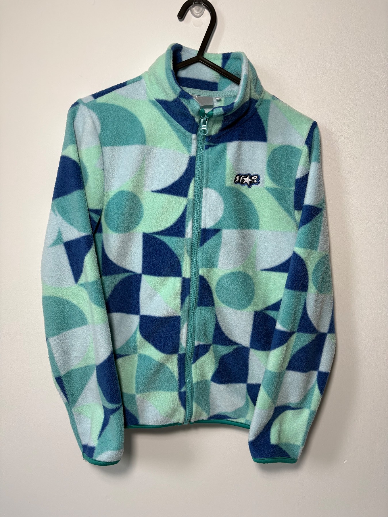 Star Clothing Girls / Unisex Full Zip Fleece – Age 9–10 Years / 134–140cm – Geometric Print