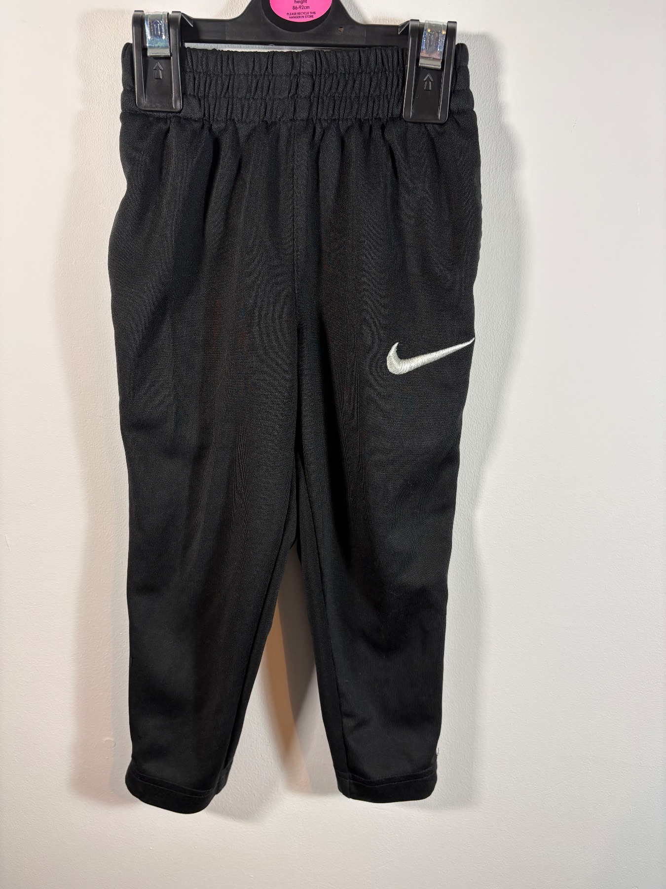 Nike Boys Track Pants – Age 2–3 – Black & White – Discoloured