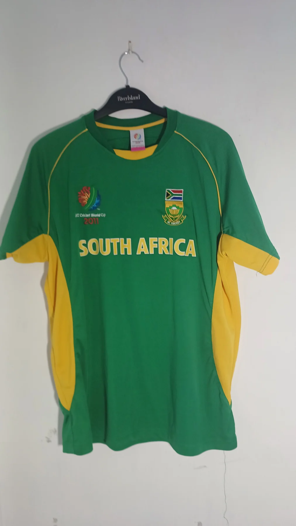 Official South Africa ICC Cricket World Cup 2011 Shirt - Size Large