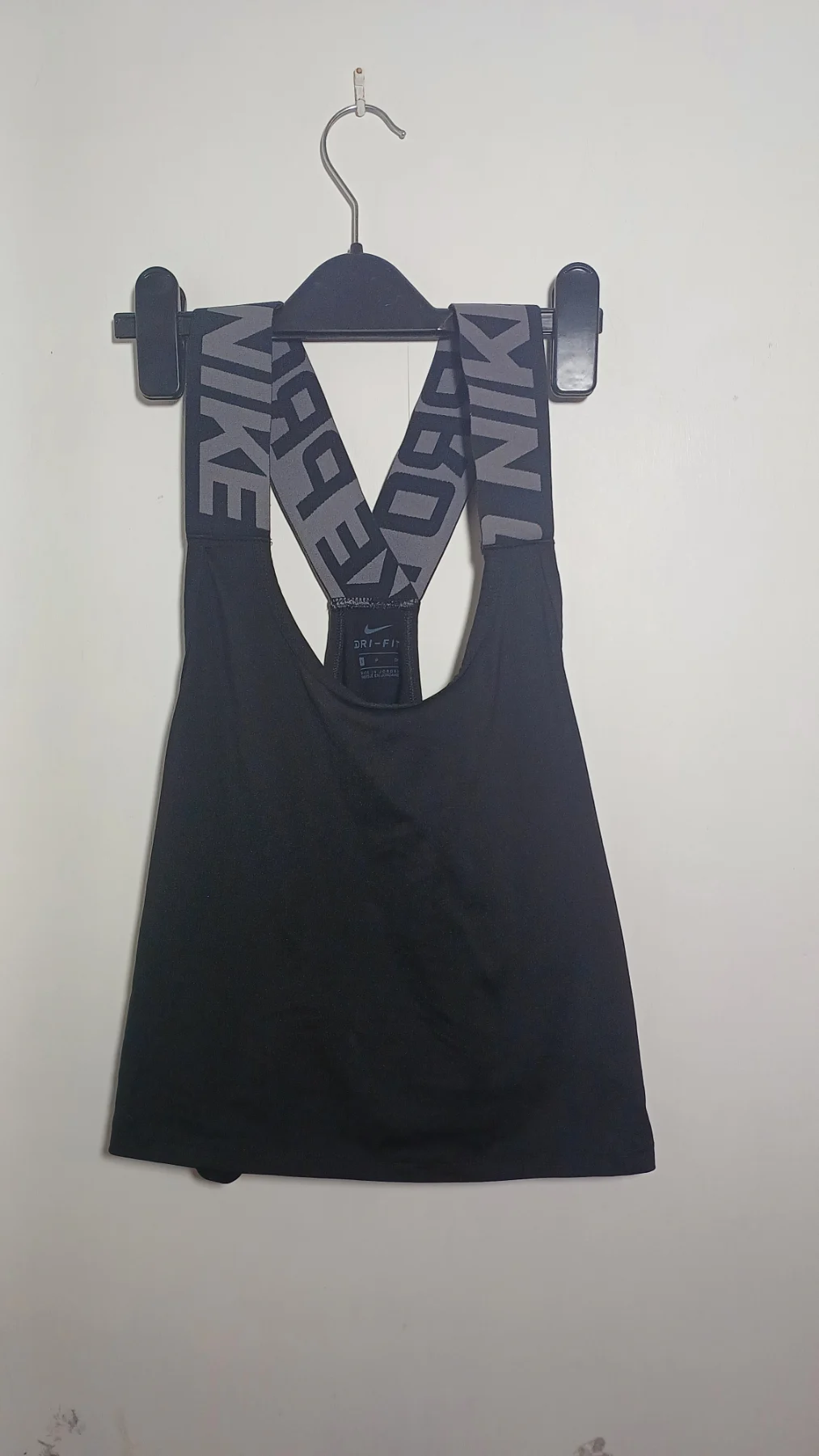 Nike Dri-FIT Pro Elastic Logo Strap Tank Top Black - Size Small