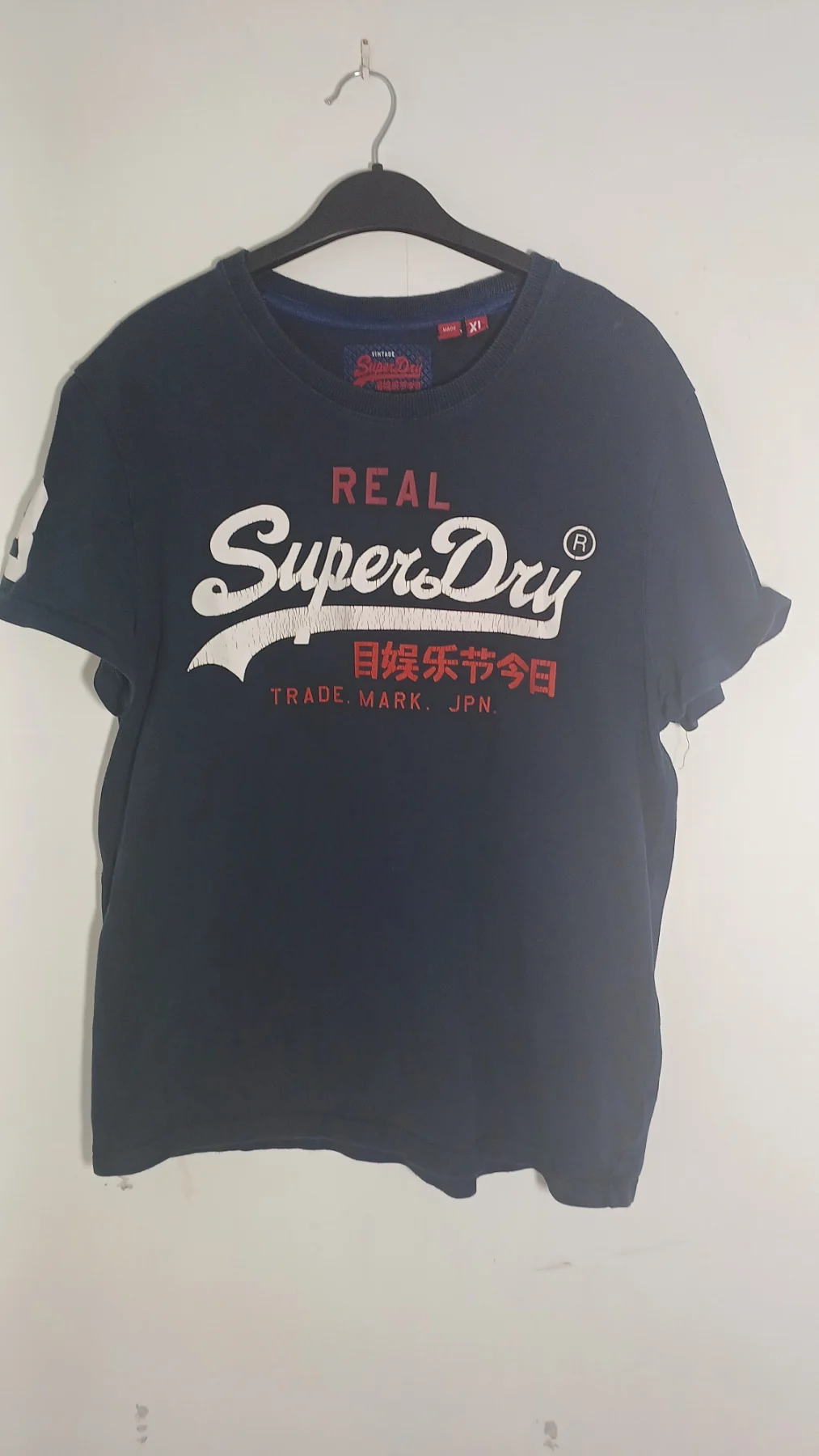 Superdry Vintage Logo Graphic T-Shirt - Dark Navy Blue (Men's Size XL)