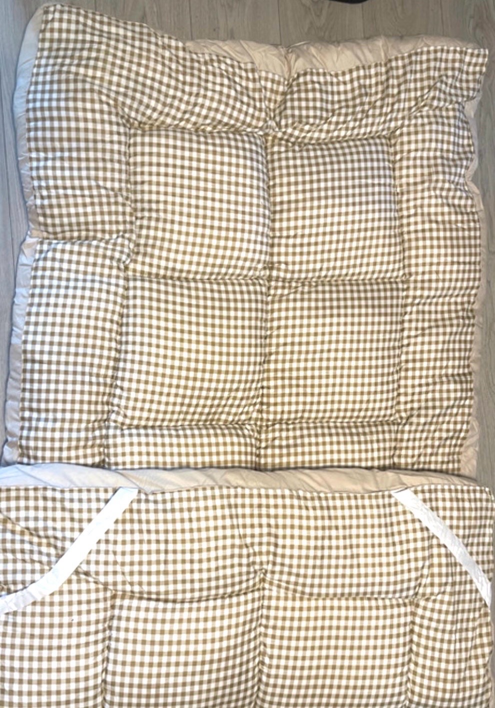 Outdoor Checkered Bench Cushion