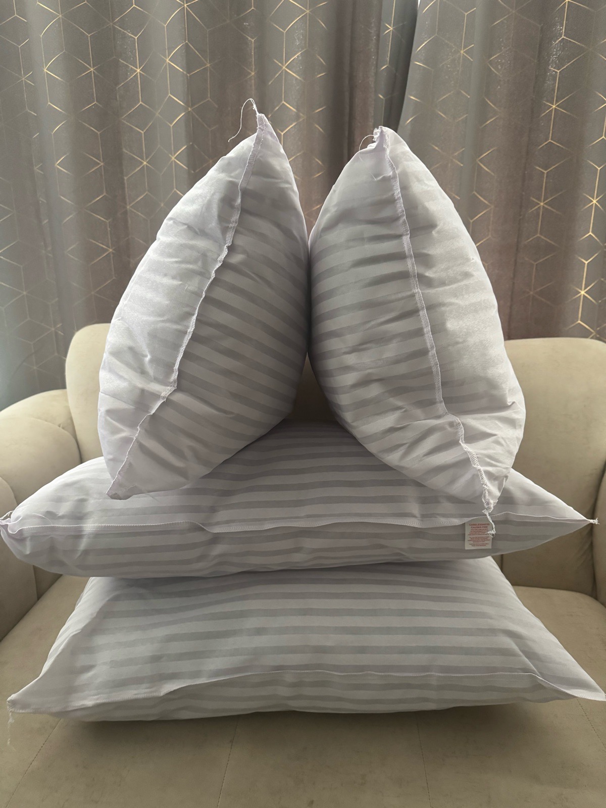 4 New BHS Hotel Pillows Extra Filled Soft Touch Hypoallergenic Washable