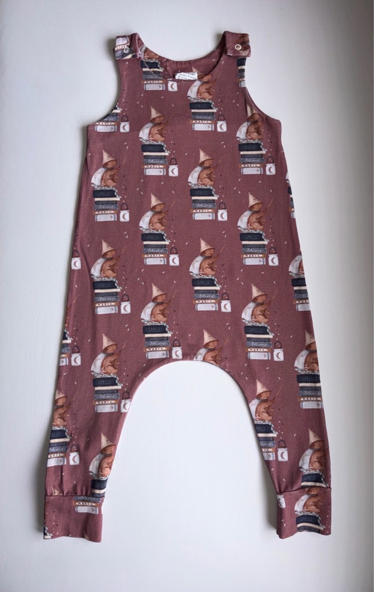Claybear Unique Spell Bear Dungarees Wizard Harry Potter Style Handmade Romper Toddler 18-24 Months