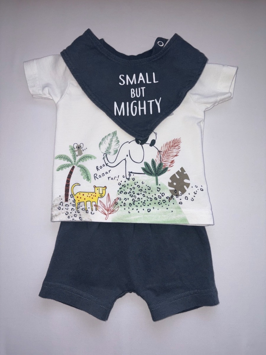 Baby Boys Safari Jungle Animal T-shirt & Shorts Set Summer Holiday Outfit Age 1 month First Size