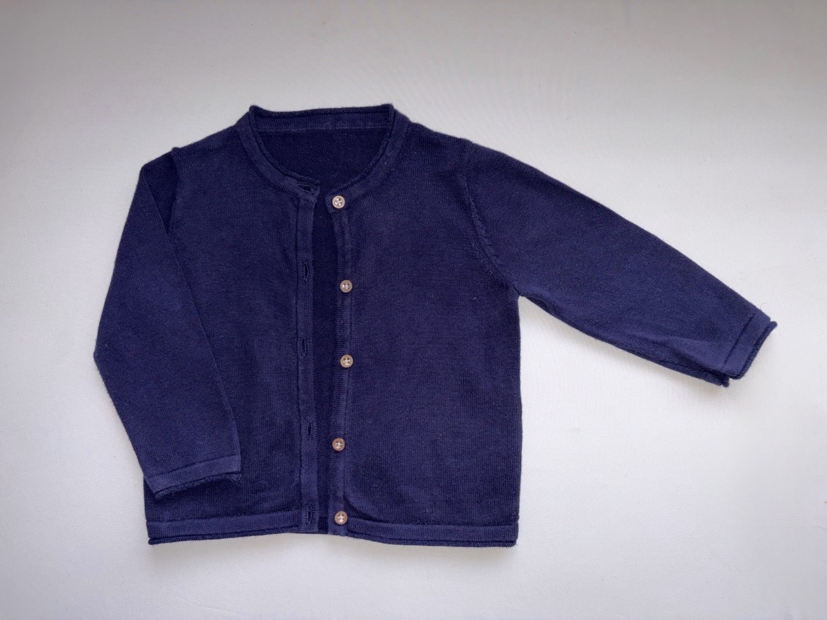 Baby Girls Navy Blue Button Up Cardigan Matalan Cardi Jumper 9-12 Months