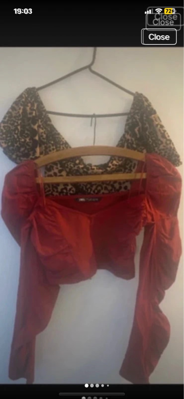 2 x Crop Tops Cropped Blouse Zara PLT sz 10 Bundle