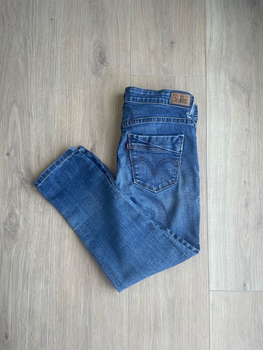 Levi’s Ladies Blue Cropped Skinny Stretch Jeans Blue Size 4