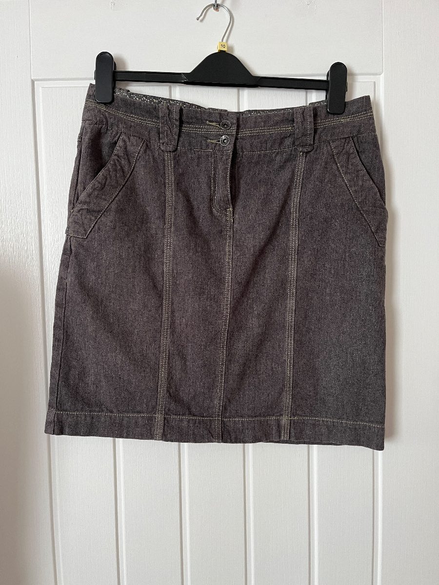 Ladies Grey Fatface Mini skirt size 10 A Line