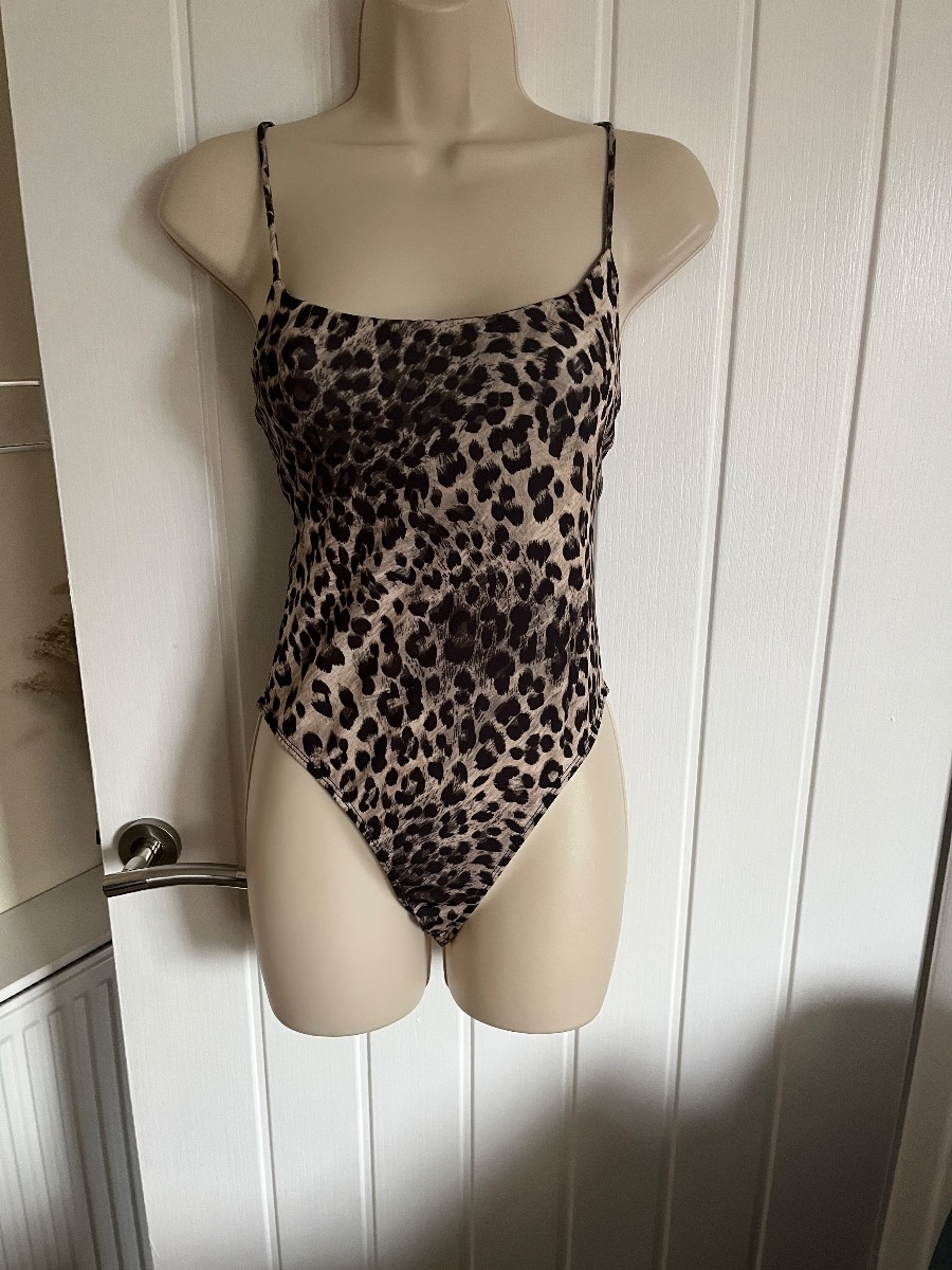 Women leopard print bodysuit Zara size S