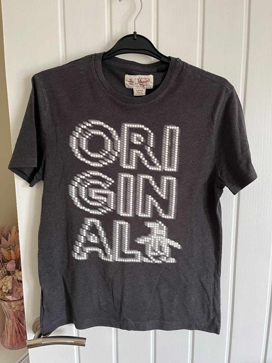 Men’s printed “Original” grey tshirt size S Penguin