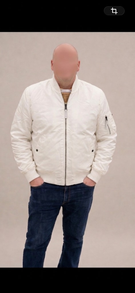 Men’s white Alpha Industries Inc  Bomber Jacket size L