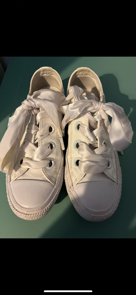 White Converse Trainers size 3