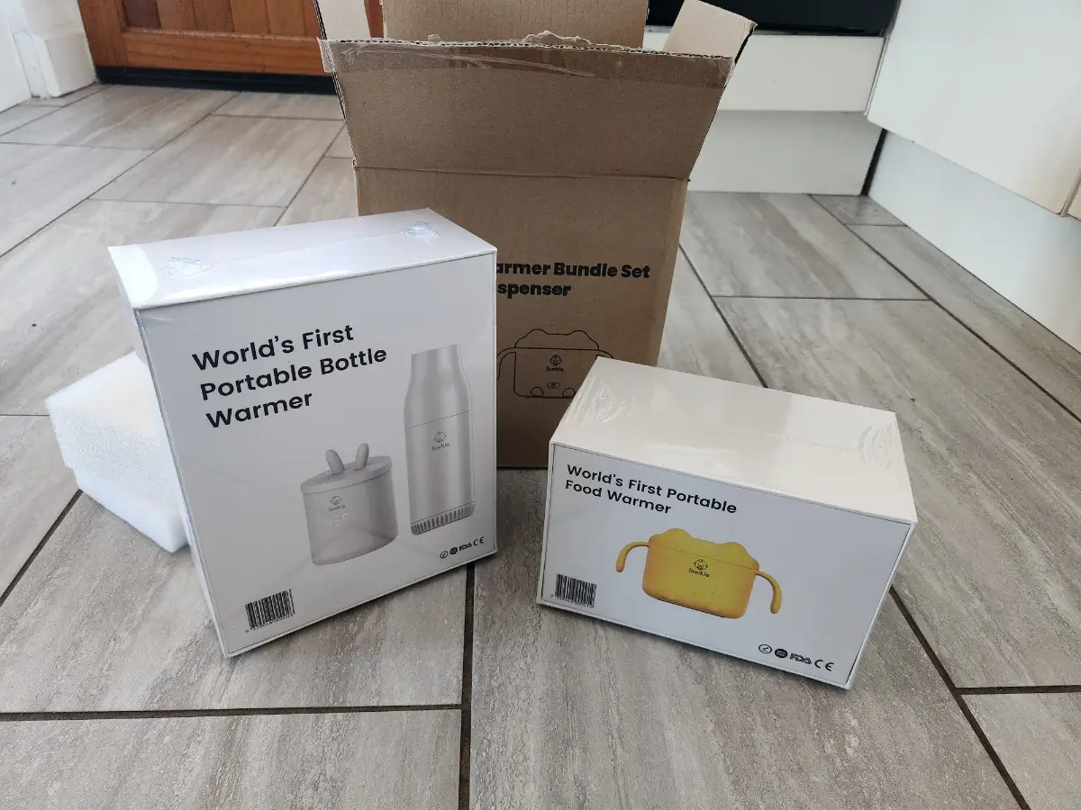 Suckle Portable Bottle & Food Warmer with dispenser Bundle Set Brand New Sealed