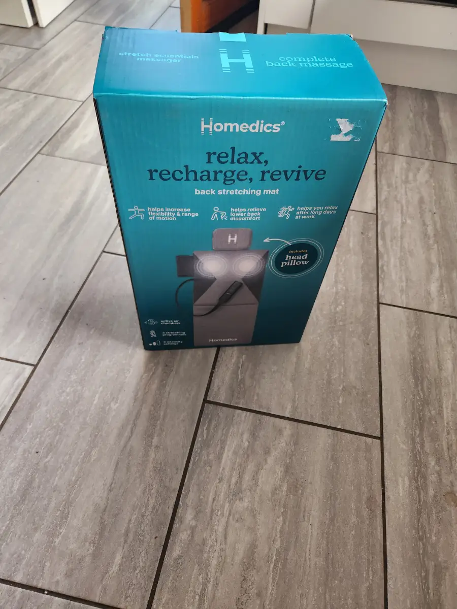 Title: Brand New Homedics Back Stretching Mat – Complete Set – RRP £149.99