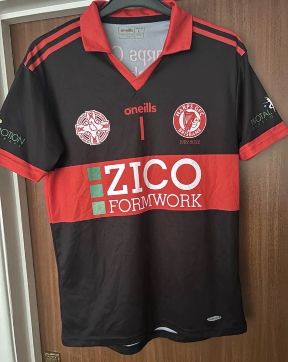 Harps GFC Brisbane 30th Anniversary O’Neills Gaelic Football Shirt Large No.1 GAA