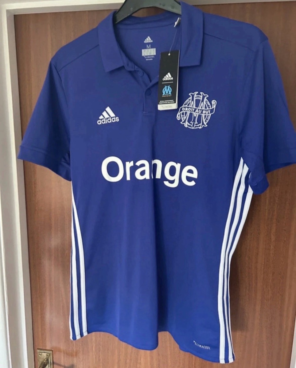 Olympique Marseille 2017/18 Third Shirt Adidas Orange NWT Medium