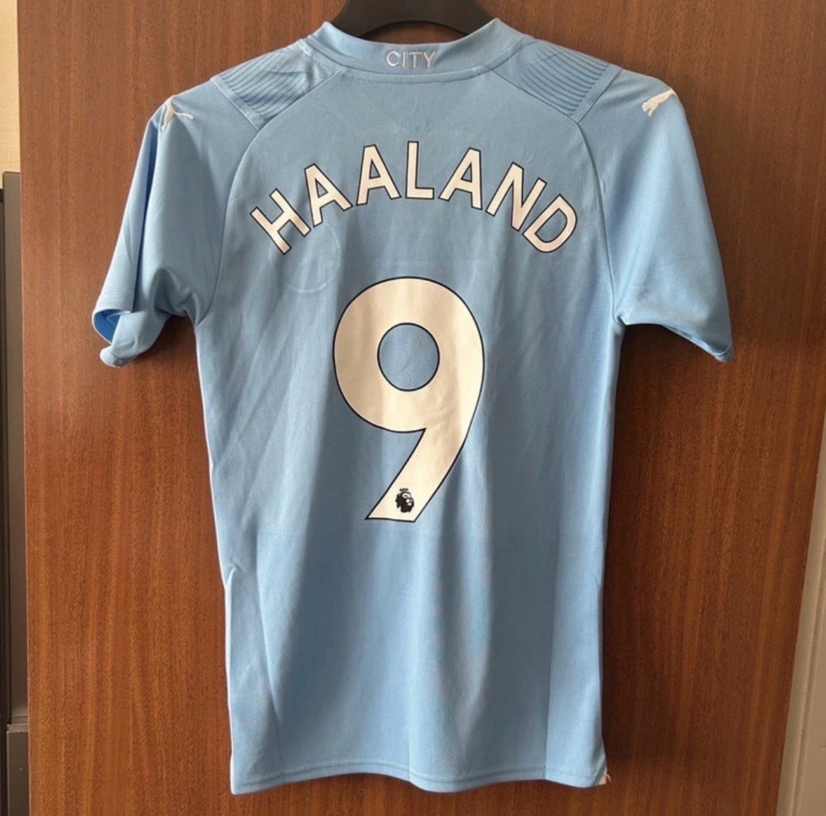 BNWT Manchester City Home Shirt 2023/24 Haaland 9 Puma Jersey Mens XS