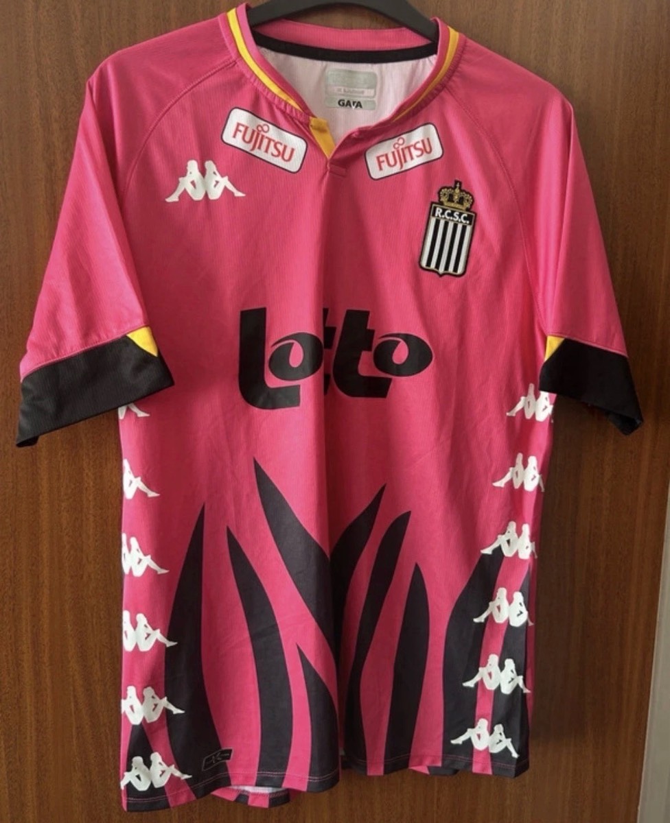 Royal Charleroi SC 2021/22 Away Shirt XL Kappa Pink Zebra Belgium
