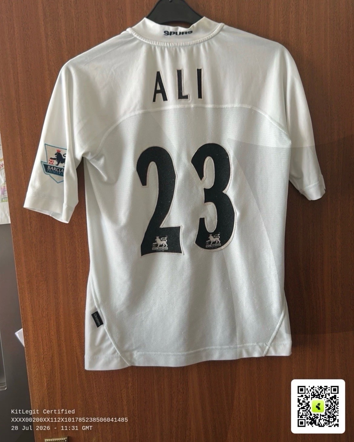 Tottenham Hotspur 2004/05 Kappa Home Shirt – Ali #23 – Adult Medium