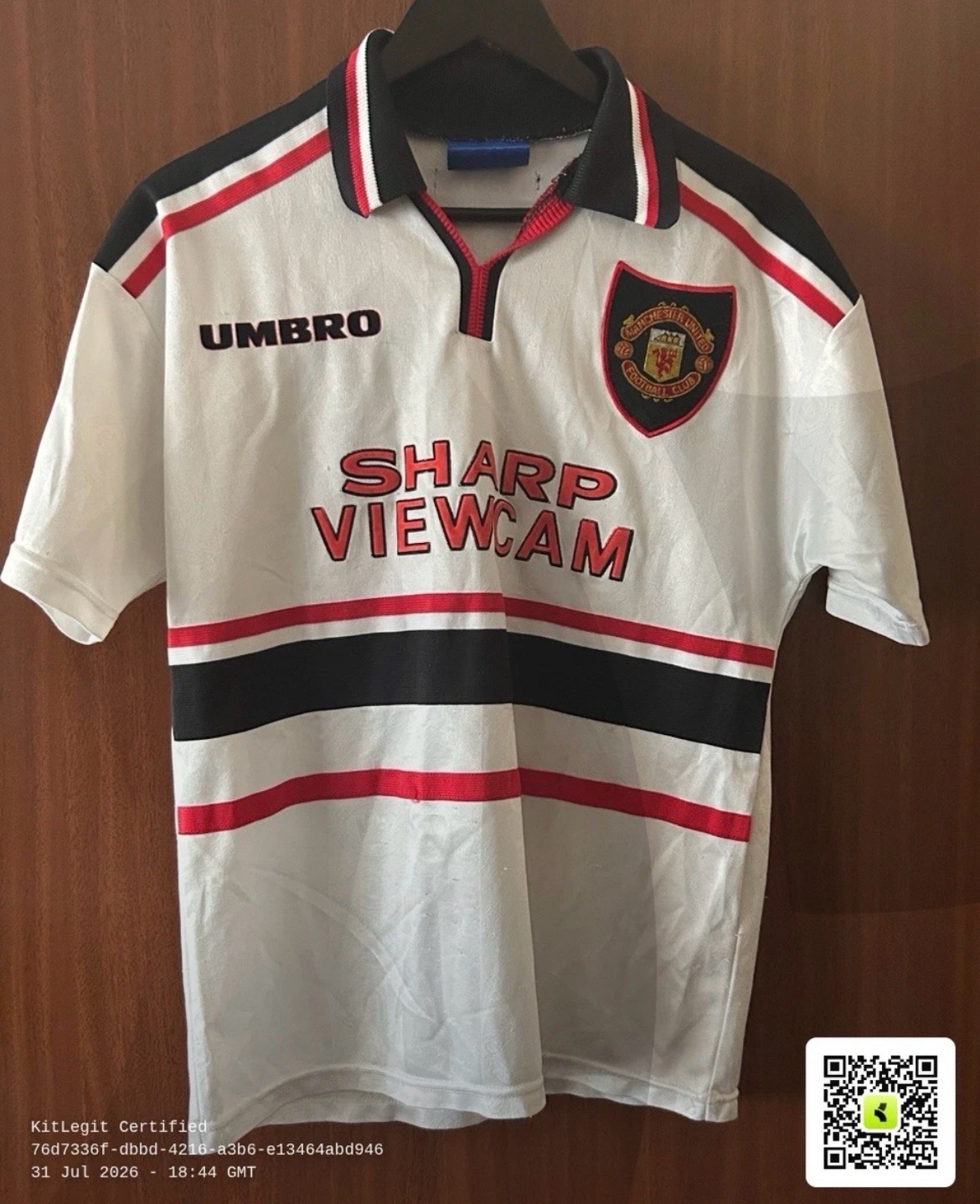 Manchester United 1997–99 Away Shirt – Umbro – Scholes #18 – Vintage Youth