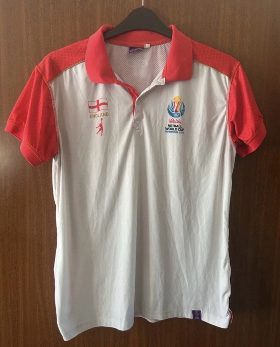 England Netball World Cup 2019 Liverpool Polo Shirt Large C2 Sport