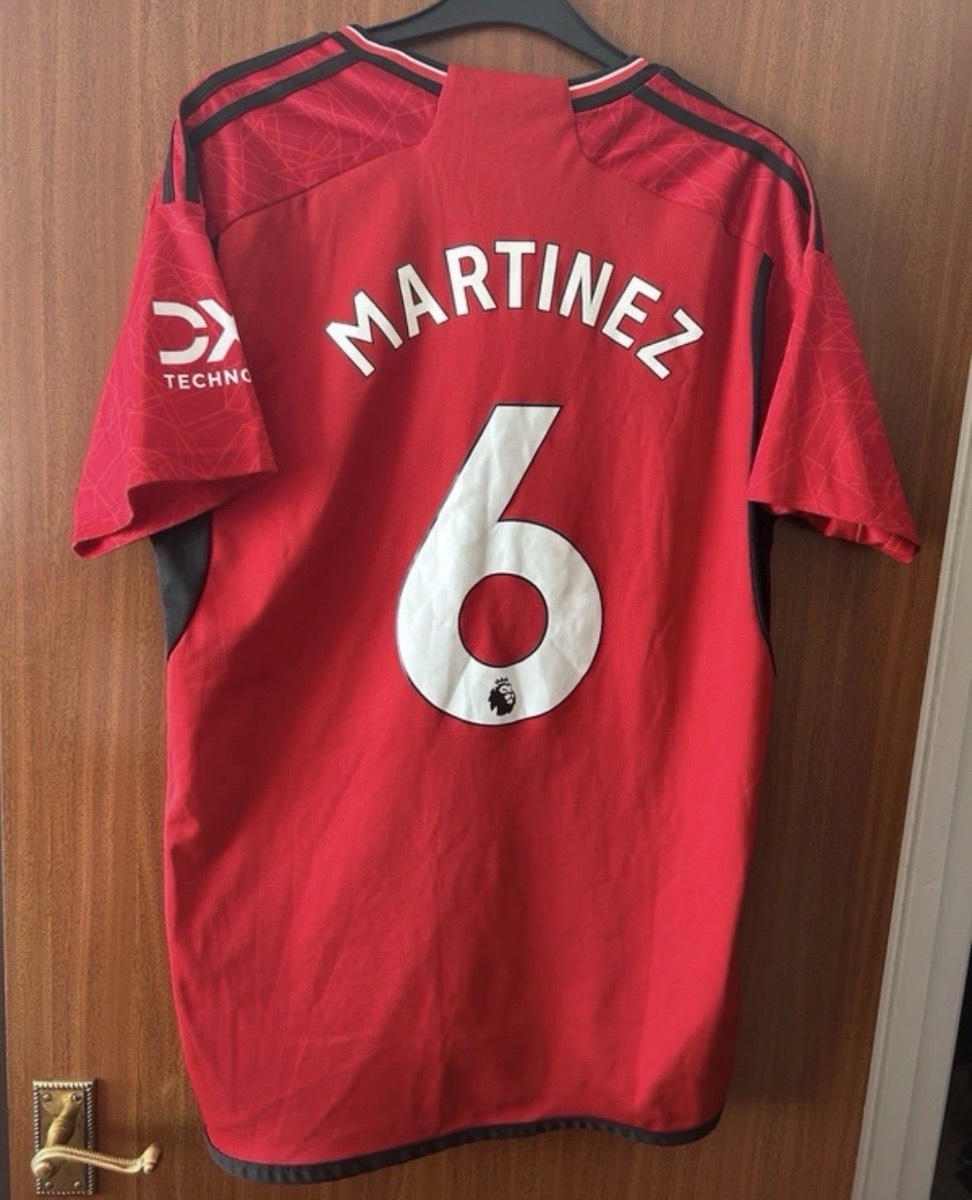 Manchester United 2023/24 Home Shirt Martinez #6 Adidas Football Jersey 2XL EPL