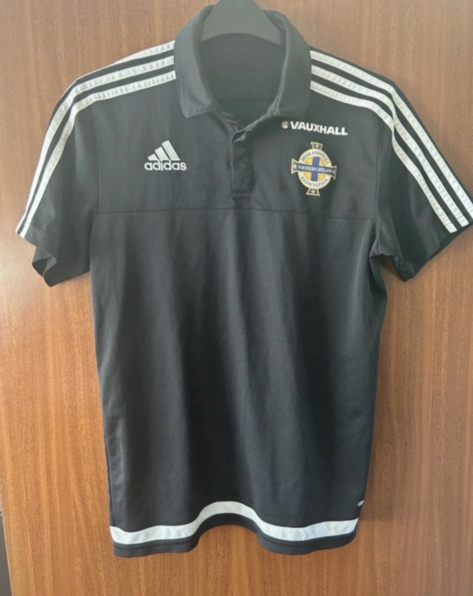 Adidas Northern Ireland Polo Shirt Large Black Climalite Euro 2016