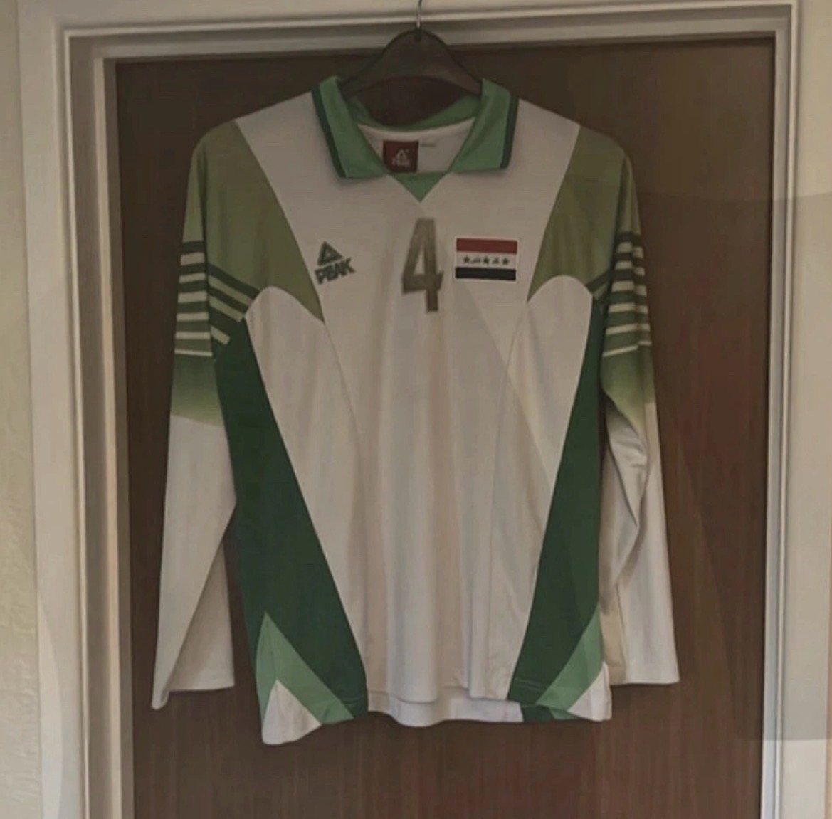 Iraq 2008 Home Football Shirt L/S Peak Size L #4 KitLegit Authentic Rare