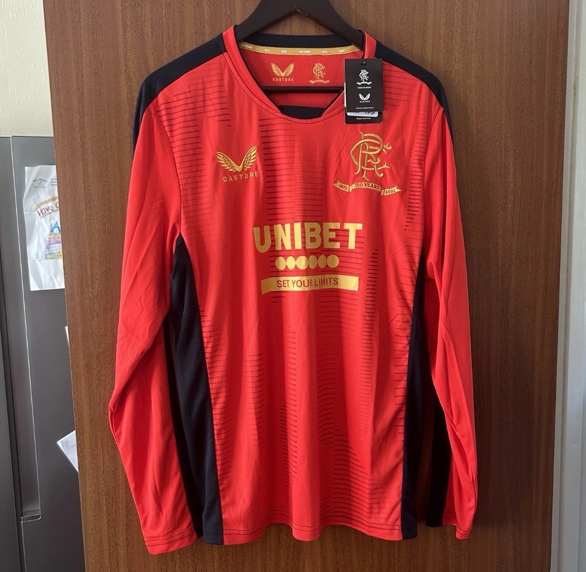 Rangers FC 2022/23 Castore 150th Anniversary Third Shirt – BNWT – Long Sleeve – L