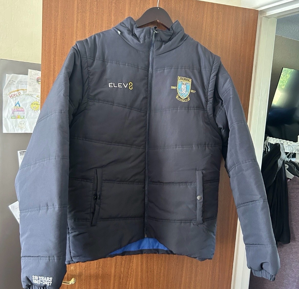 Sheffield Wednesday 150 Years Anniversary Bench Jacket – Elev8 – Men’s Large