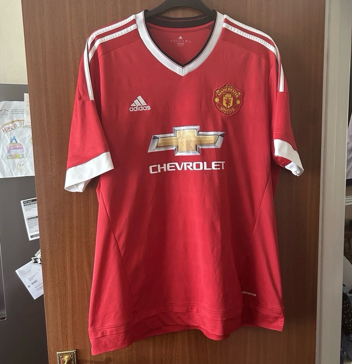 Manchester United 2015/16 Home Shirt adidas 2XL Chevrolet