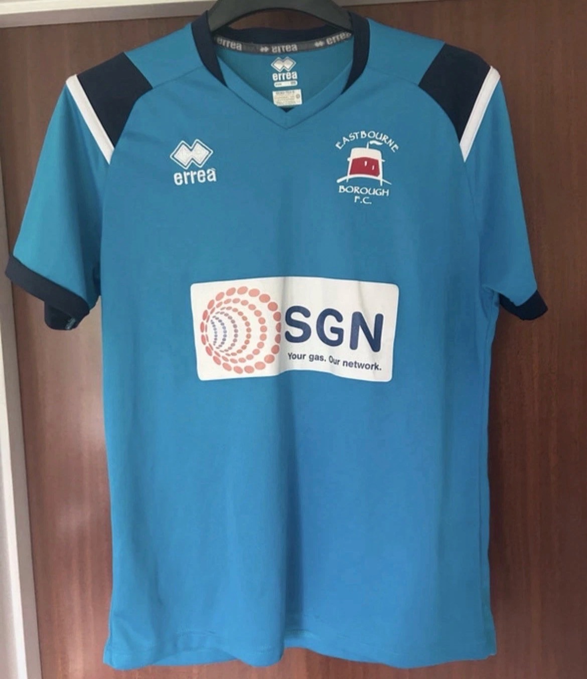 Eastbourne Borough FC 2020–22 Away Shirt Erreà #20 Men’s Medium