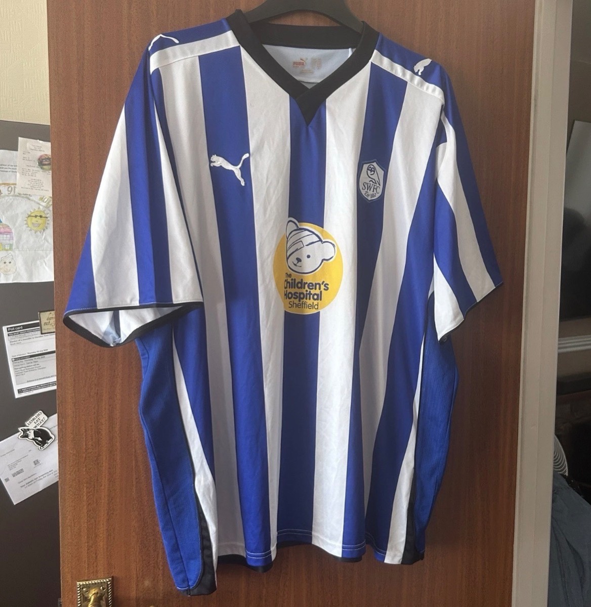 Sheffield Wednesday 2009/10 Home Shirt 3XL Puma Blue White Football Jersey