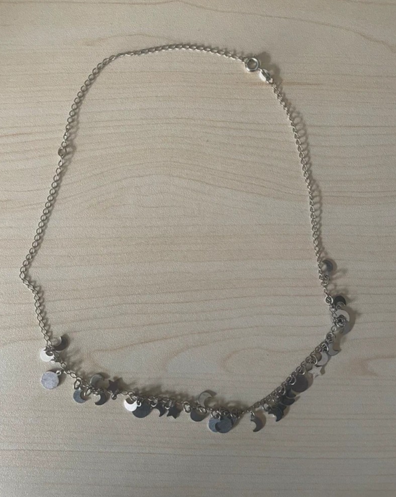 Women’s Necklace with Moon Details Silver Colour