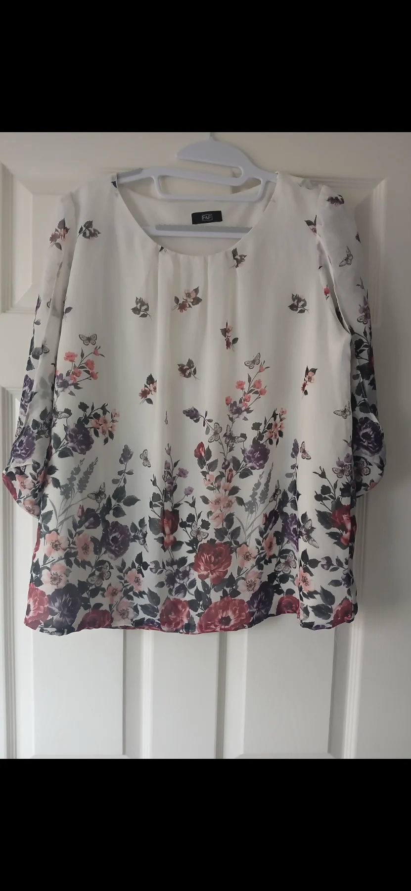 F&F Ladies Floaty Summer Blouse - Size 12