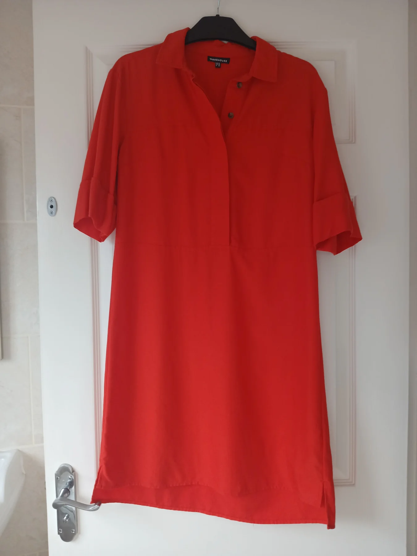 Warehouse Ladies Super Soft Summer Dress, Red - Size 10