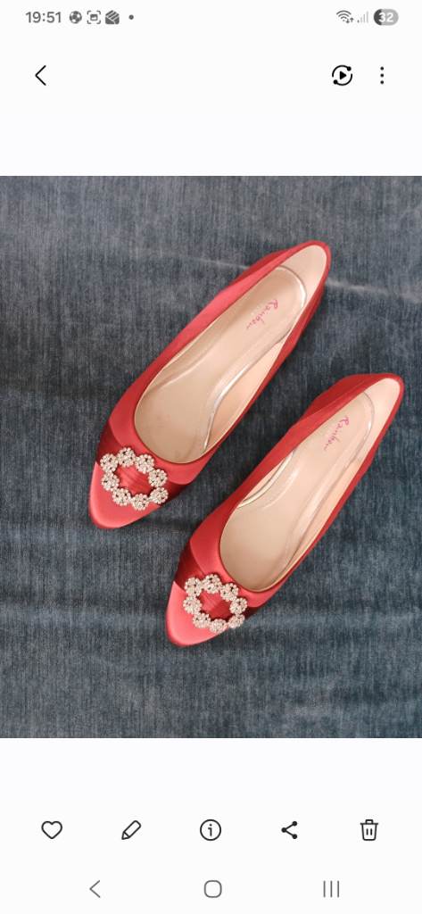 Rainbow Club Ballerina Wedding/Summer/Cocktail Shoes - Size 4