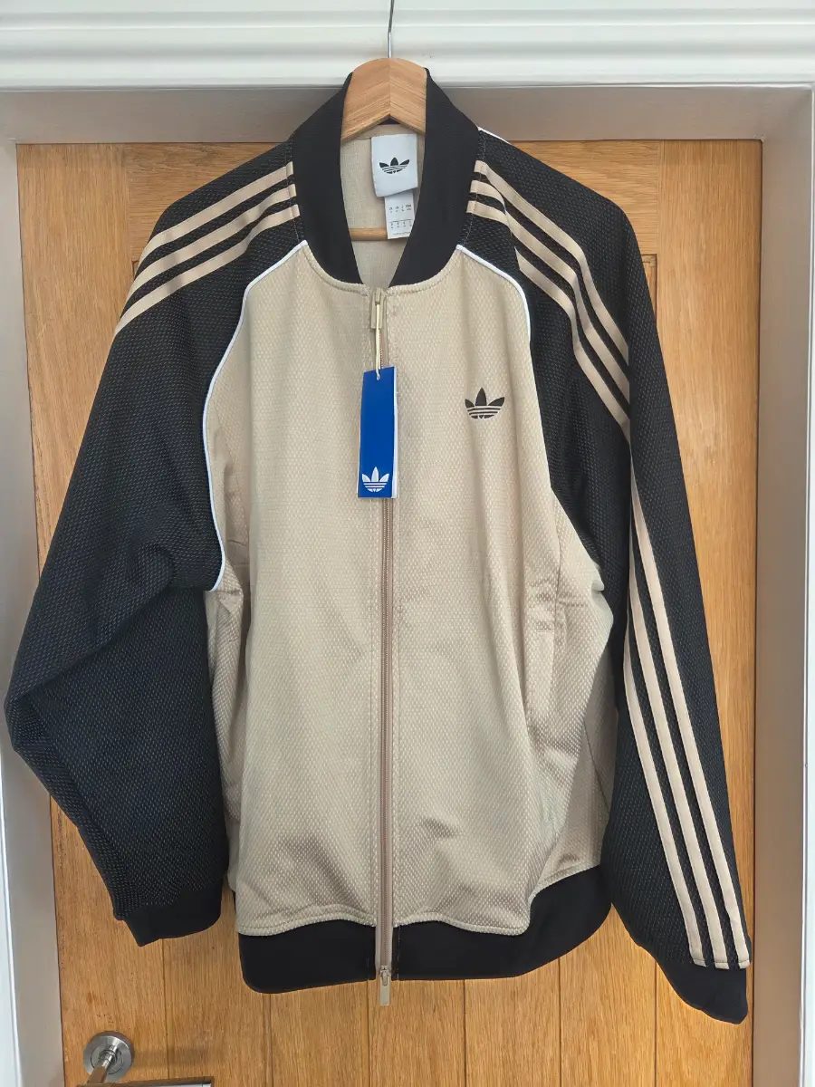 Adidas Originals Track Suit Jacket, BNWT, sz M, black & beige