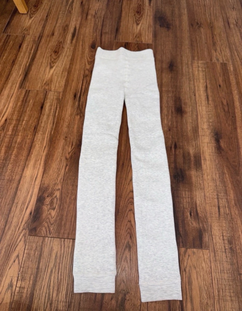 Grey fluffy leggings