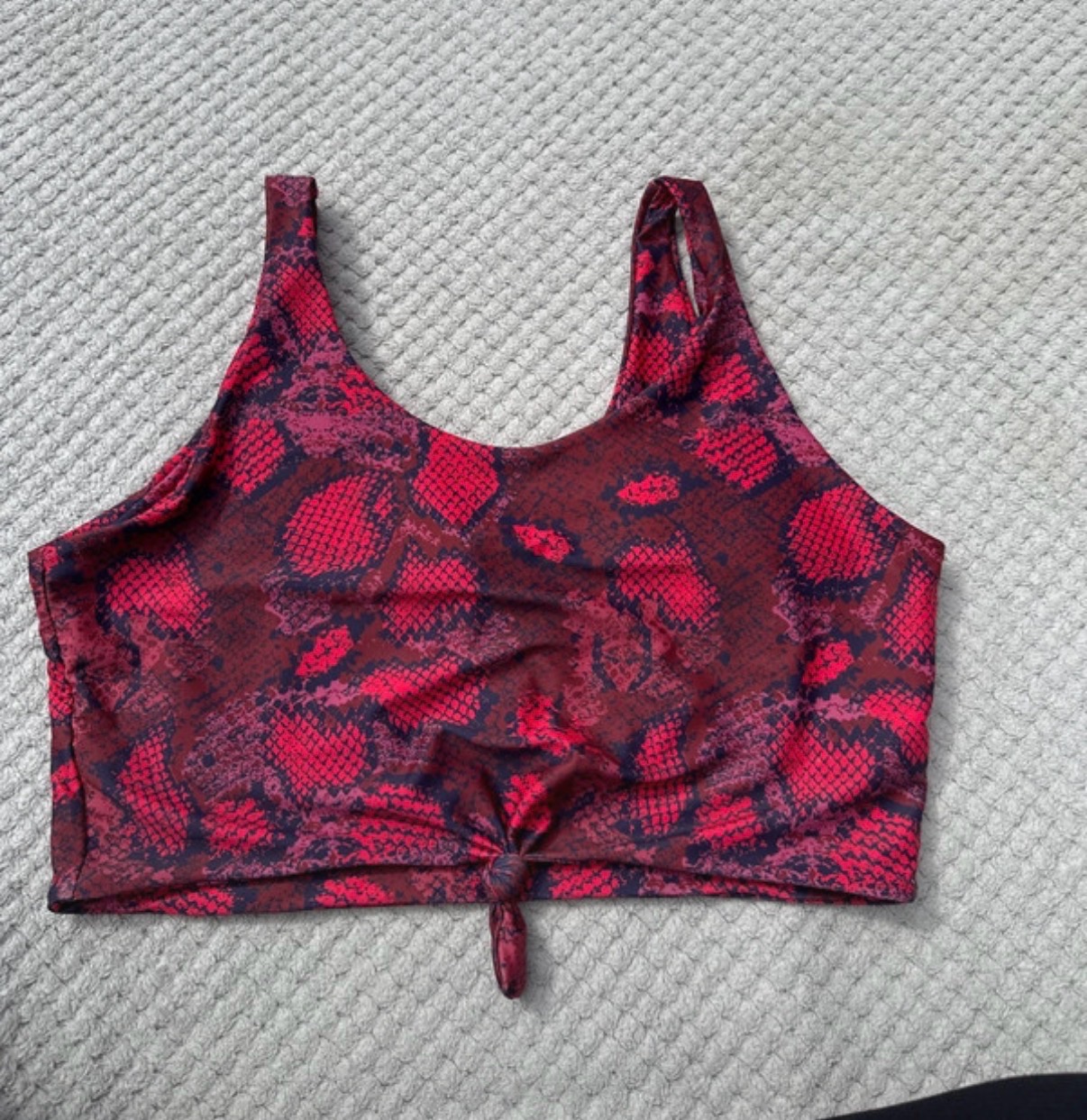 Swimwear top/ gym style top with built in pads