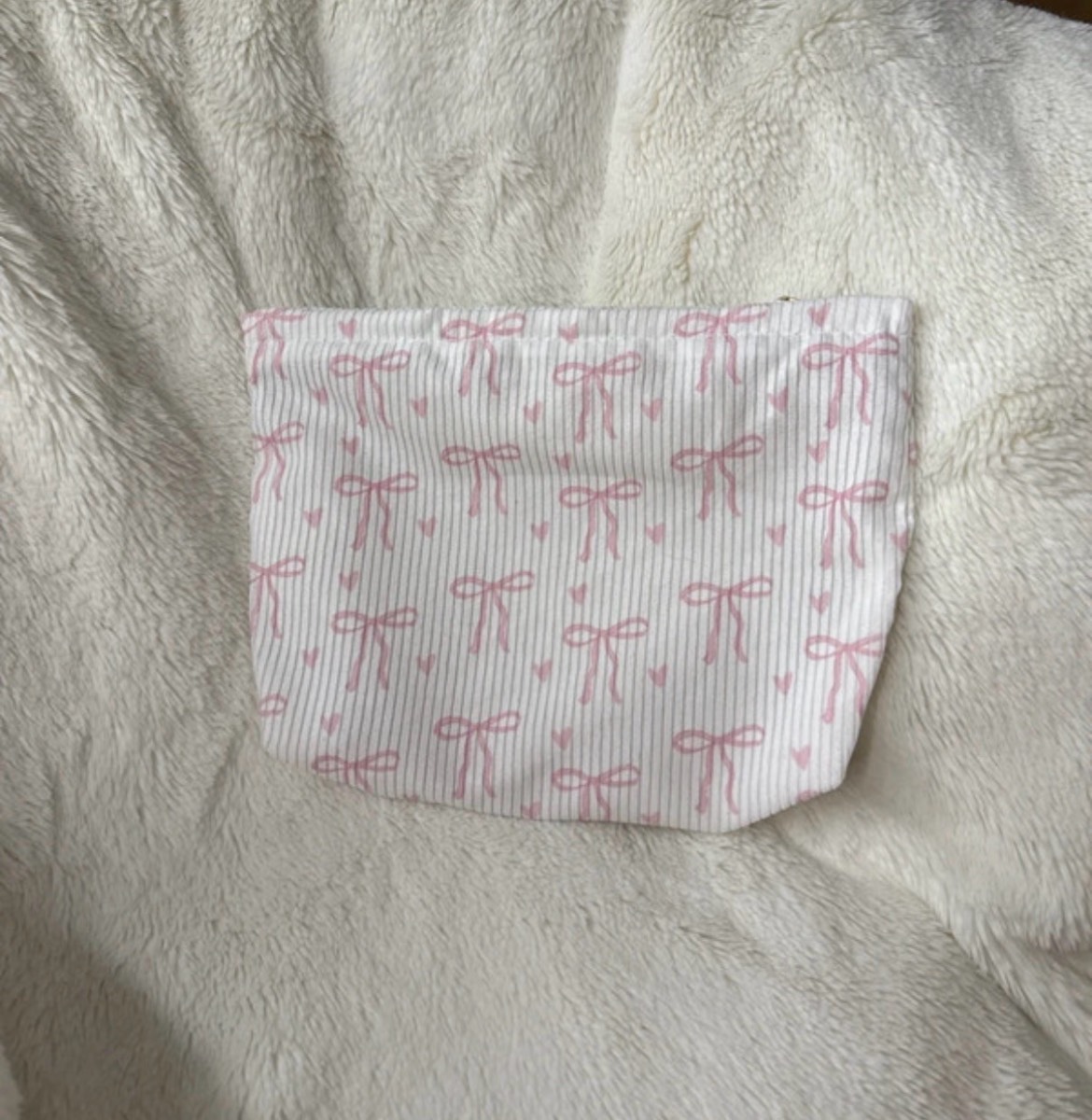 Pink&white now make up bag/toiletry bag