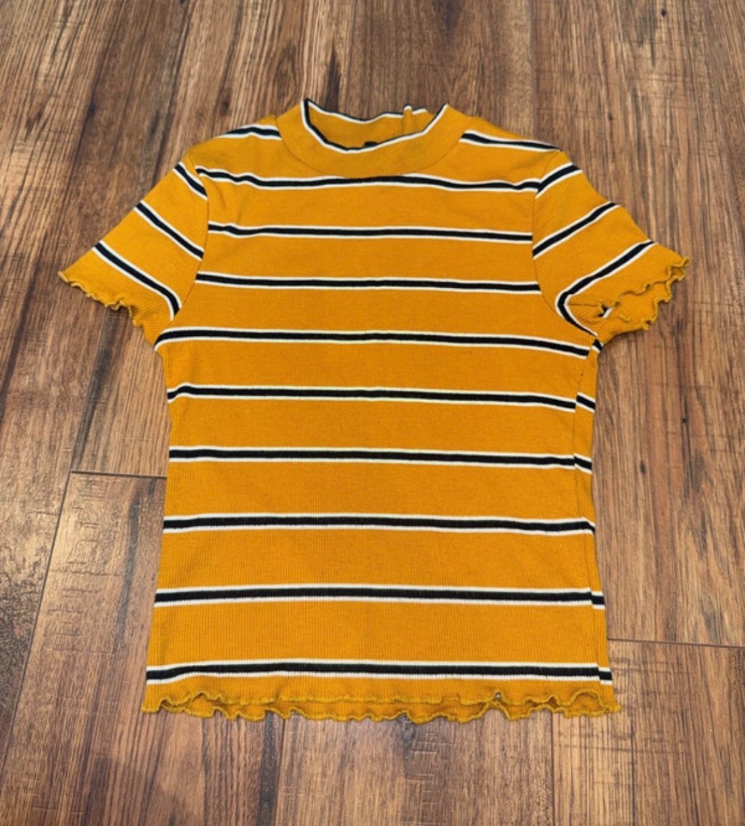 Mustard & black striped new look 915 generation top