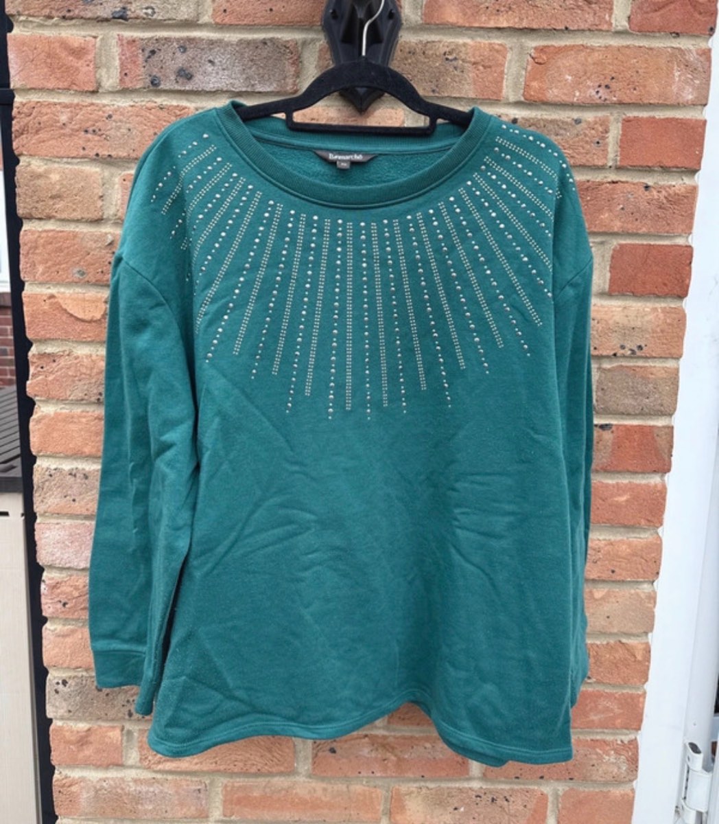 Bonmarche plus size green jumper  size:20